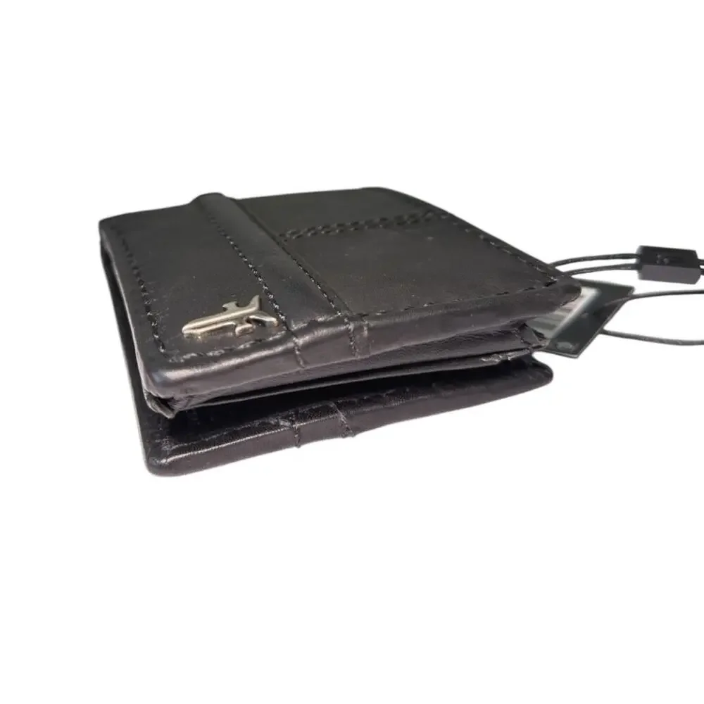 Frye Nash ID Window Leather Bifold Wallet black Boxed